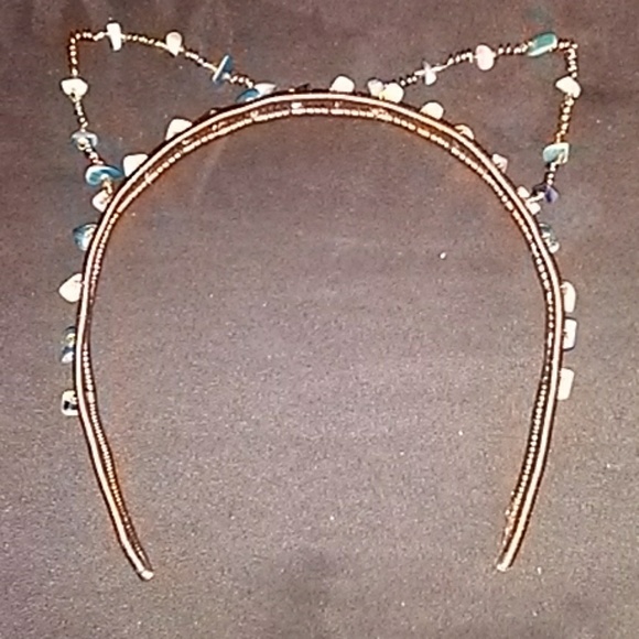 Wire wrapped Cat ears Headband - Picture 1 of 4